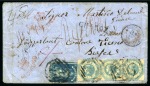 Stamp of Australia » Victoria 1859 (Dec 2) Envelope sent registered to Switzerla