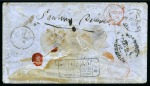 Stamp of Australia » Victoria 1859 (Dec 2) Envelope sent registered to Switzerla