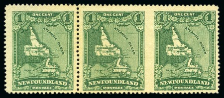Stamp of Canada » Newfoundland 1931 1c Green imperf. between horizontal pair in s