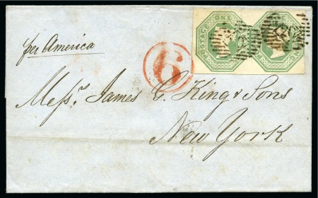 Stamp of Great Britain » 1847-54 Embossed 1848 (Apr 14) Wrapper from London to the USA with 