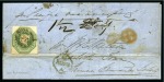 Stamp of Great Britain » 1847-54 Embossed 1854 (Aug) Pair of entires sent from London to PRI