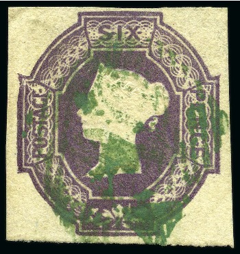 Stamp of Great Britain » 1847-54 Embossed 1854 6d Mauve with fine to good margins, indistinc