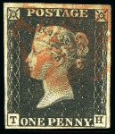 Stamp of Great Britain » Collections 1840-1902, Small selection incl. two 1d black, KEV