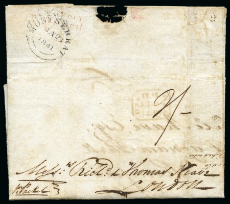 Stamp of Montserrat 1841 (Jan 23) Entire to London with "MONTSERRAT" l