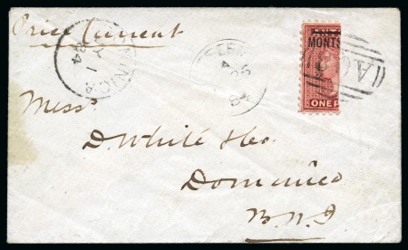 Stamp of Montserrat 1884 (Apr 26) Envelope to Dominica endorsed "Price