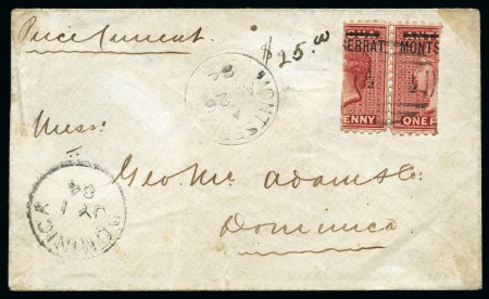 Stamp of Montserrat 1884 (Apr 26) Envelope to Dominica endorsed "Price