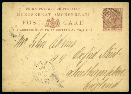 Stamp of Montserrat 1884 (May 10) 1 1/2d Postal stationery card (1879 