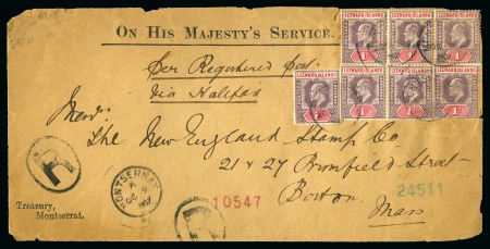 Stamp of Montserrat 1902 (Oct 9) OHMS envelope with Leeward Islands 19