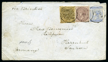 Stamp of Indian States » Jammu & Kashmir 1886-89 Combination covers to Germany and France, 