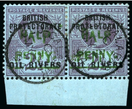 Stamp of Nigerias » Niger Coast Protectorate 1893 1/2d on 2 1/2d purple on blue, overprinted in