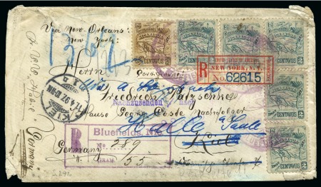 Stamp of Nicaragua 1894-1911, Lot of 84 covers and cards from around