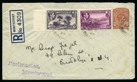 Stamp of Montserrat 1946 (Apr 5) Leeward Islands KGVI 1 1/2d brown pos