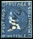 Stamp of Mauritius » Collections 1859 Issues, group incl. Sherwin 2d just cut into