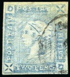 Stamp of Mauritius » Collections 1859 Issues, group incl. Sherwin 2d just cut into