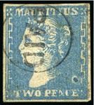 Stamp of Mauritius » Collections 1859 Issues, group incl. Sherwin 2d just cut into