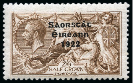 Stamp of Ireland » 1922-23 Thom Three-Line Overprints (T47-T61) 1922-23 Thom 2s6d mint hr showing distinctive re-e