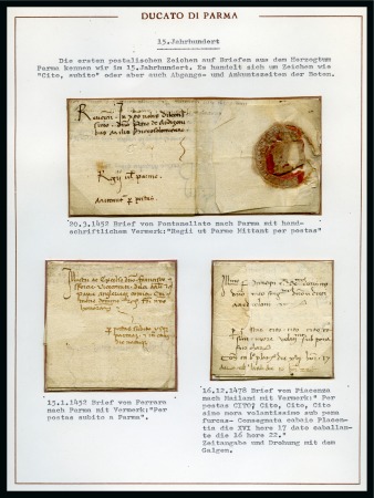 Stamp of Italian States » Parma ITALIAN STATES - PARMA - THE PAOLO VOLLMEIER POSTA