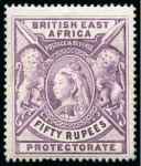 Stamp of Kenya, Uganda and Tanganyika » British East Africa 1897-1903 1R grey-blue to 50R mauve complete set o