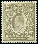 Stamp of Kenya, Uganda and Tanganyika » Kenya, Uganda and Tanganyika 1903-04 1/2a to 50R complete set of 16 values, min