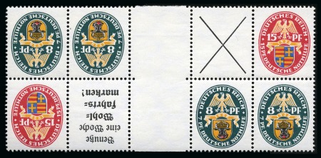 Stamp of Germany » Germany Collections and Large Lots 1910-42 DEUTSCHES REICH ZUSAMMENDRUCKE: Large gree