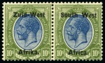 Stamp of South West Africa 1923 Setting I, complete set of 12 pairs, mint og,