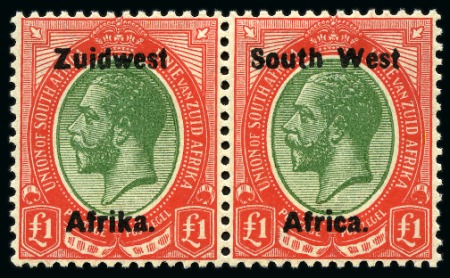 Stamp of South West Africa 1923-26 Setting III, complete set of 12 pairs, and