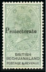 Stamp of Bechuanaland » British Bechuanaland 1888 Group of 7 values from 1d on 1d lilac and bla
