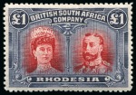 Stamp of Rhodesia 1910-13 Complete set of 18 values from 1/2d to £1,