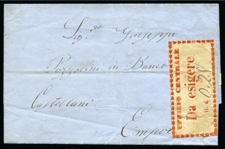 Stamp of Italy 1860 Unfranked cover from Siena to Empole bearing