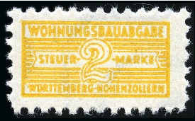 Stamp of Germany » Germany Collections and Large Lots 1948-54 BIZONE-ZWANGSZUSCHLAGSMARKEN: Large specia