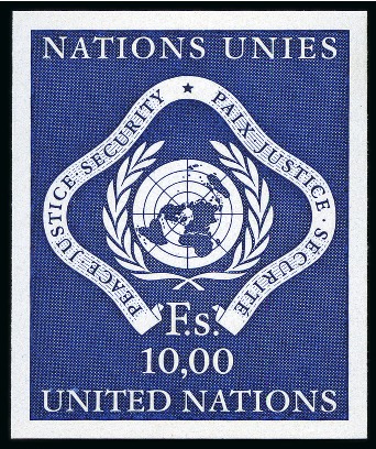 Stamp of United Nations » UNO Geneva 1970 Definitives 10Fr imperforate, mint nh, rare,