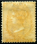 Stamp of Malta 1860-82, 1/2d Mint &used collection written up on 