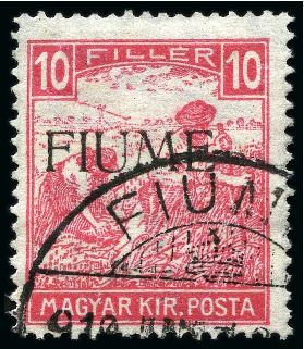 Stamp of Rarities of the World ITALY - FIUME
- 10 Filler White Numerals with M