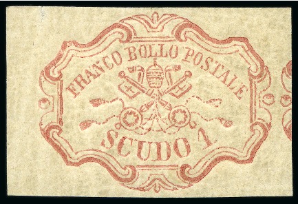 Stamp of Rarities of the World ITALIAN STATES - PAPAL STATES
1852 1 Scudo with