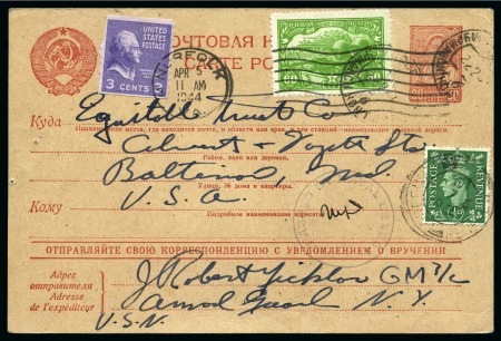 Stamp of Russia » Soviet Union 1944 ALLIED ARCTIC CONVOYS: Postal stationery card