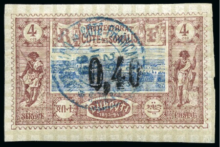 Stamp of Colonies françaises » Afrique Occidentale 1899 DOUBLE SURCHARGE 0.40 sur 4c, obl., TB, signé