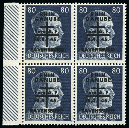 Stamp of France » Libération RAVENSBURG Série 1 à 19 (sauf 10 et 12) en bloc de