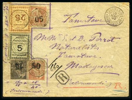 Stamp of Colonies françaises » Madagascar (Poste française) Enveloppe recommandé de Tananarive 10.08.1892 pour
