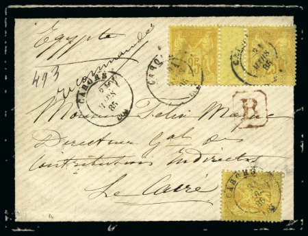 Stamp of France EGYPTE Deux lettres avec Sage : Paire de 15c gris