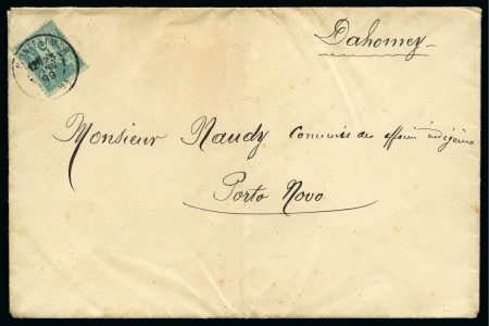 Stamp of France DAHOMEY Enveloppe ouverte au tarif imprimé avec 5c