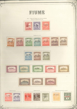 Stamp of Italy » Italy Fiume 1919-1924, Old-time specialised collection on vint