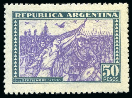 Stamp of Argentina 1930-31, Revolution, complete set of 25 values, pl