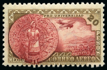 Stamp of Mexico 1934 Pro Universidad, complete Airmail set of 8 va