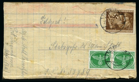 Stamp of Germany » Fieldpost WW II » Fieldpost WW II - Wehrmacht 1944 Eagle-type, green colour, for Christmas packe