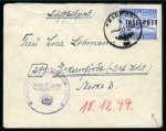 Stamp of Germany » Fieldpost WW II » Fieldpost WW II - Wehrmacht 1944 Rhodes Inselpost blue with black overprint, r