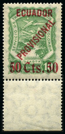 Stamp of Ecuador 1928 Surcharged Colombian stamps : Set of 7 values