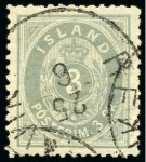 Stamp of Iceland 1873-1985, Attractive used collection showing a gr