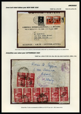 Stamp of Italy » Italy and Areas Collections and Lots 1945-1952, Usages of the DEMOCRATICA issue: Gold M