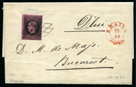 Stamp of Romania 1866-67 Prince Carol Issue: Attractive assembly of