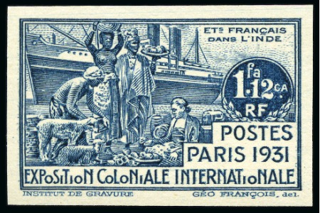 Stamp of Colonies françaises » Inde 1931 Expo coloniale, série de 4 valeur non dentelé